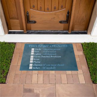 The Departure Checklist Doormat