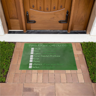 The Departure Checklist Doormat