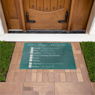 The Departure Checklist Doormat