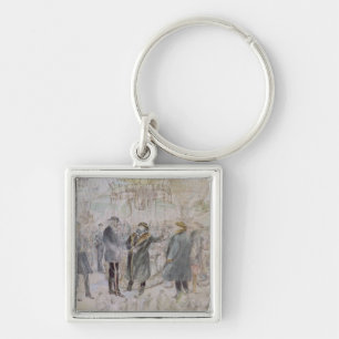 The Departure of Leon Michel Gambetta Key Ring
