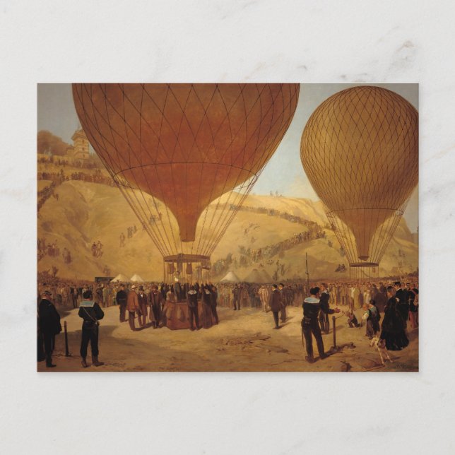 The Departure of Leon Michel Gambetta Postcard (Front)