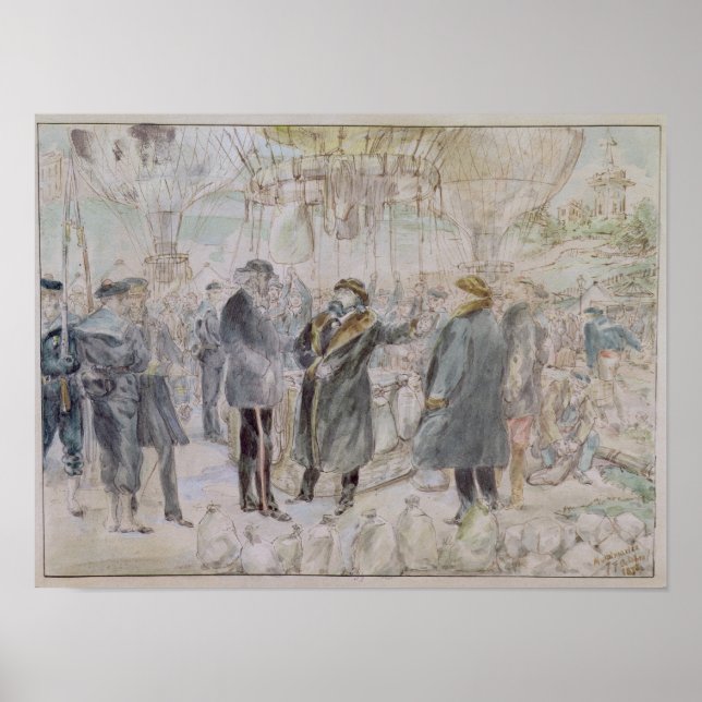 The Departure of Leon Michel Gambetta Poster (Front)
