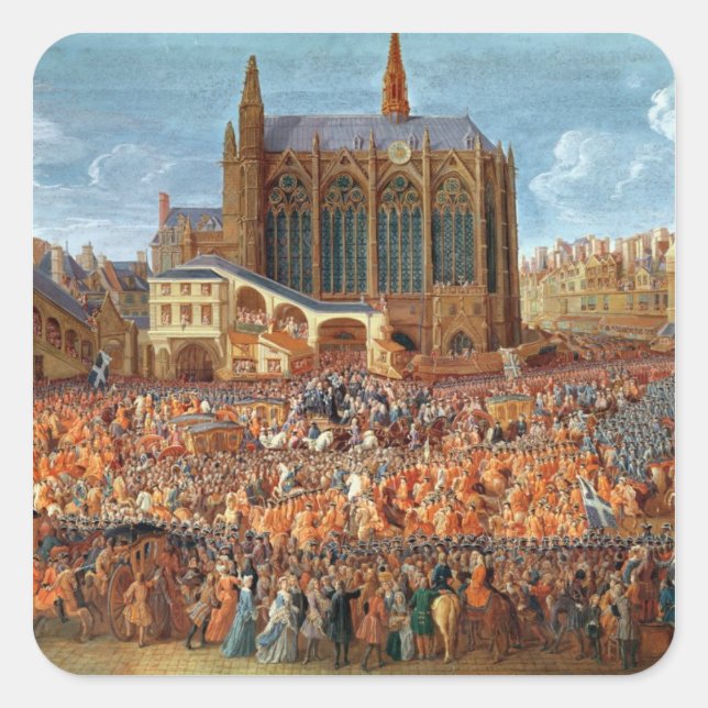 The Departure of Louis XV  from Square Sticker (Front)