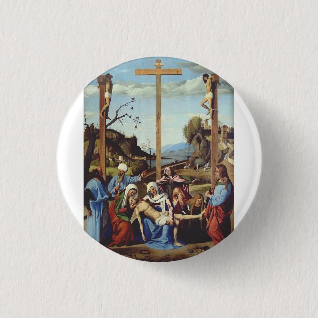 The Deposition of Jesus Christ 3 Cm Round Badge (Front)