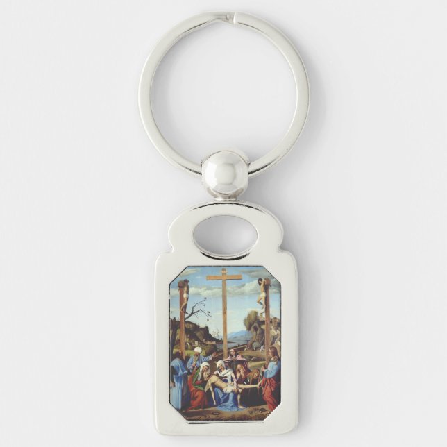 The Deposition of Jesus Christ Sacred Icon Art Key Ring (Front)