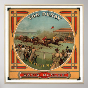 The Derby Vintage Horse Racing David Dunlop Poster
