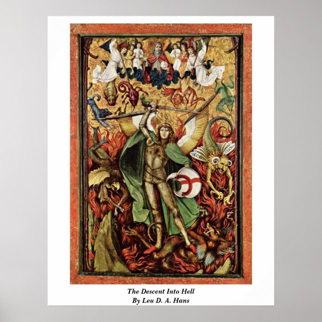The Descent Into Hell By Leu D. A. Hans Poster (Front)