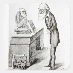 The Descent of Man Square Sticker