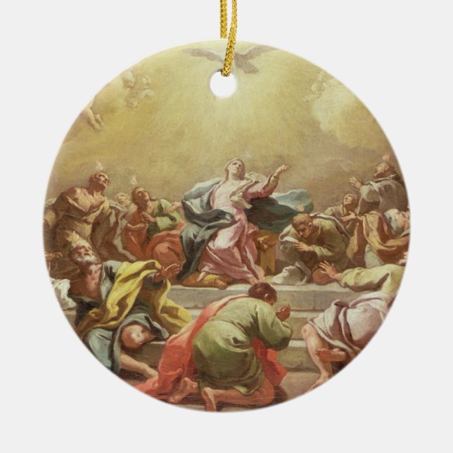 The Descent of the Holy Spirit Ceramic Tree Decoration (Front)