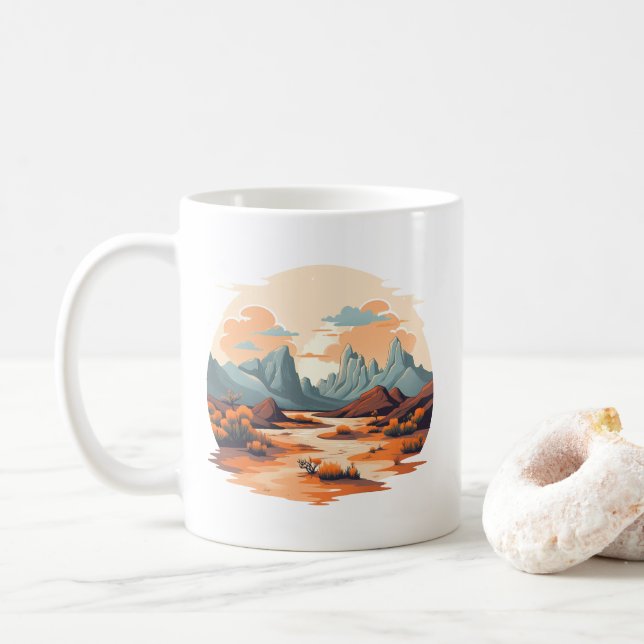 The Desert And A Poem Coffee Mug (With Donut)