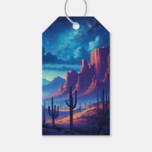 The Desert at night southwestern Gift Tags