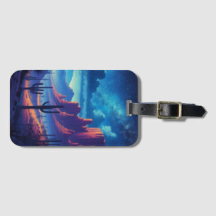 The Desert at night southwestern  Luggage Tag