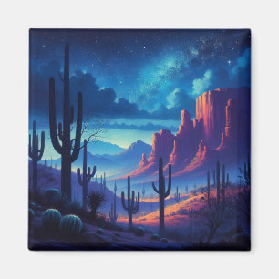 The Desert at night southwestern  Magnet