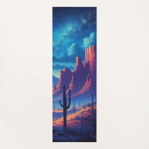 The Desert at night southwestern Yoga Mat