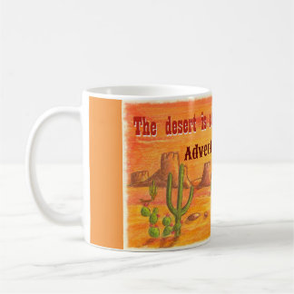 The desert is calling sunset landscape customized coffee mug
