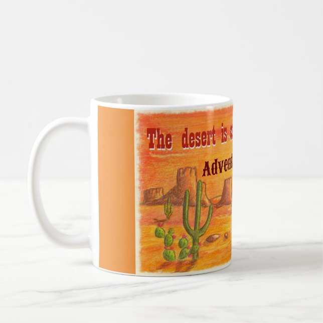 The desert is calling sunset landscape customized coffee mug (Left)