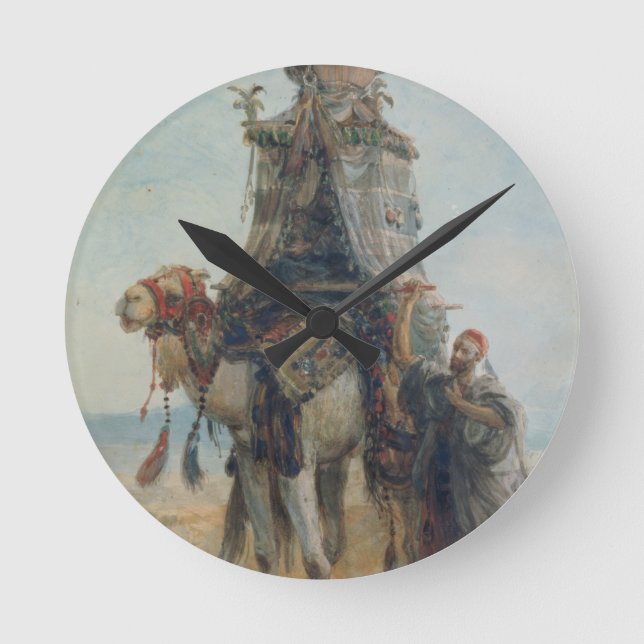 The Desert Ride, 1839 (w/c on paper) Round Clock (Front)