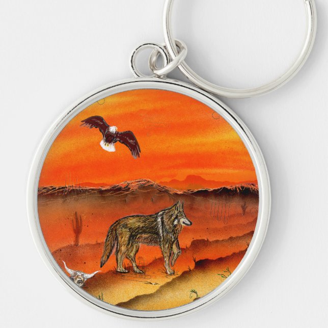 The Desert Wolf Key Ring (Front)