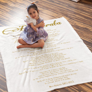 The Desiderata "Desired Things" DIY Colour Fleece Blanket