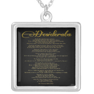 The Desiderata "Desired Things" Silver Plated Necklace