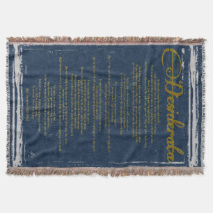 The Desiderata "Desired Things" Throw Blanket