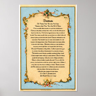 The Desiderata Poem by Max Ehrmann Paris Postcard Poster