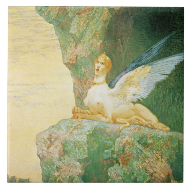 The Despair of the Sphinx, 1890 Ceramic Tile (Front)