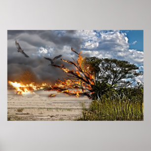 The destruction of our land poster
