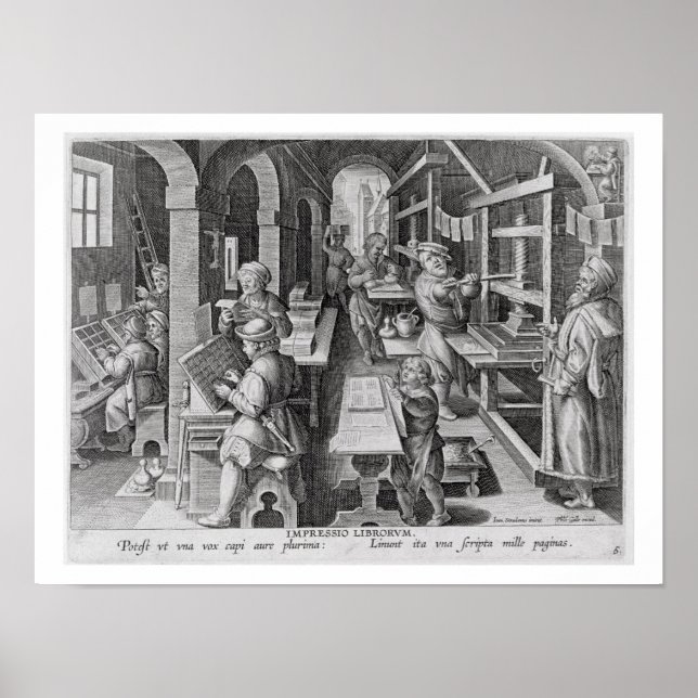 The Development of Printing, plate 5 from 'Nova Re Poster (Front)