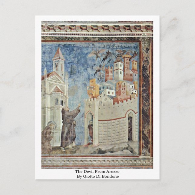 The Devil From Arezzo By Giotto Di Bondone Postcard (Front)