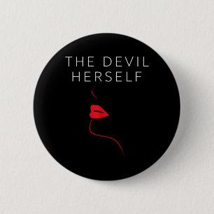 The Devil Herself Retro Occult Women Dark Feminine 6 Cm Round Badge