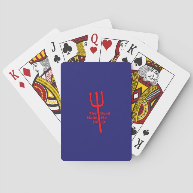 The Devil Made Me Do It Playing Cards (Back)