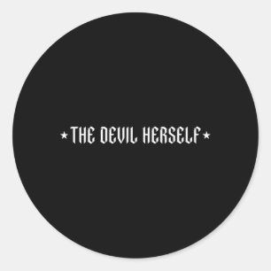 The Devil Retro Occult Women Dark Feminine Classic Round Sticker