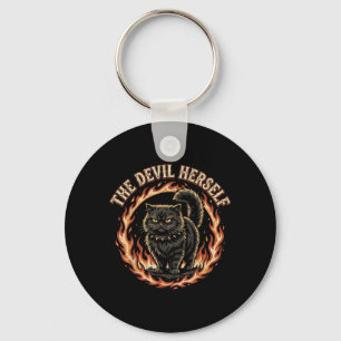 The Devil Retro Occult Women Dark Feminine Key Ring