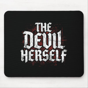 The Devil Retro Occult Women Dark Feminine Mouse Pad