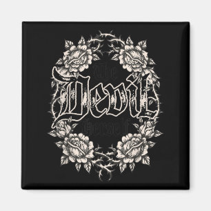 The Devil Retro Occult Women Gothic Dark Feminine Magnet