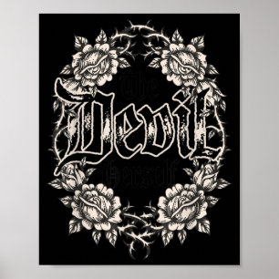 The Devil Retro Occult Women Gothic Dark Feminine Poster