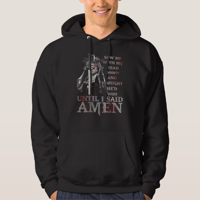 The Devil Saw Me My Head Down Thought He Won Jesus Hoodie (Front)