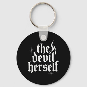 The Devil Shirt - Funny Sassy Girl Gothic Vintage Key Ring