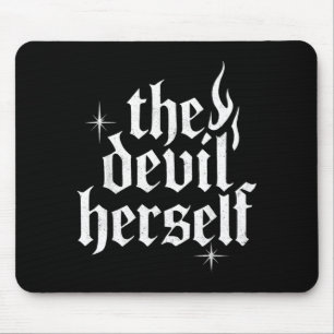 The Devil Shirt - Funny Sassy Girl Gothic Vintage Mouse Pad