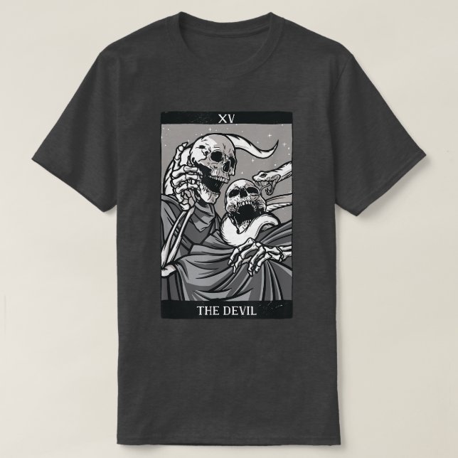 The Devil Skeletons Tarot  T-Shirt (Design Front)
