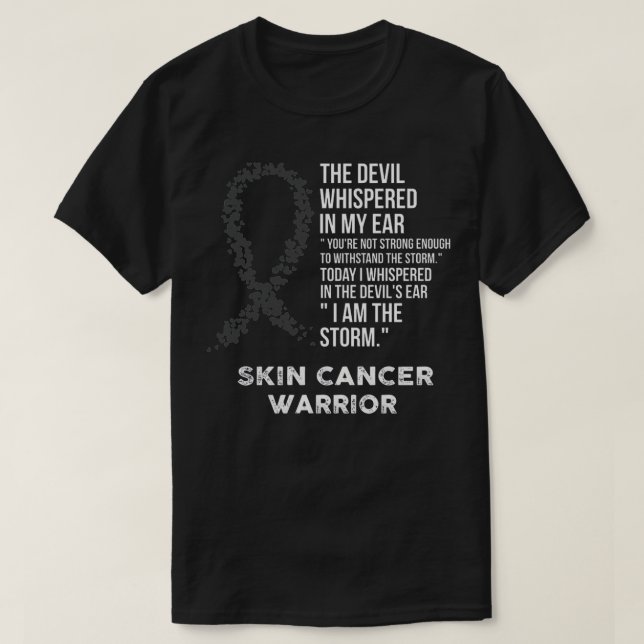 The Devil- Skin cancer Awareness Support Ribbon  T-Shirt (Design Front)