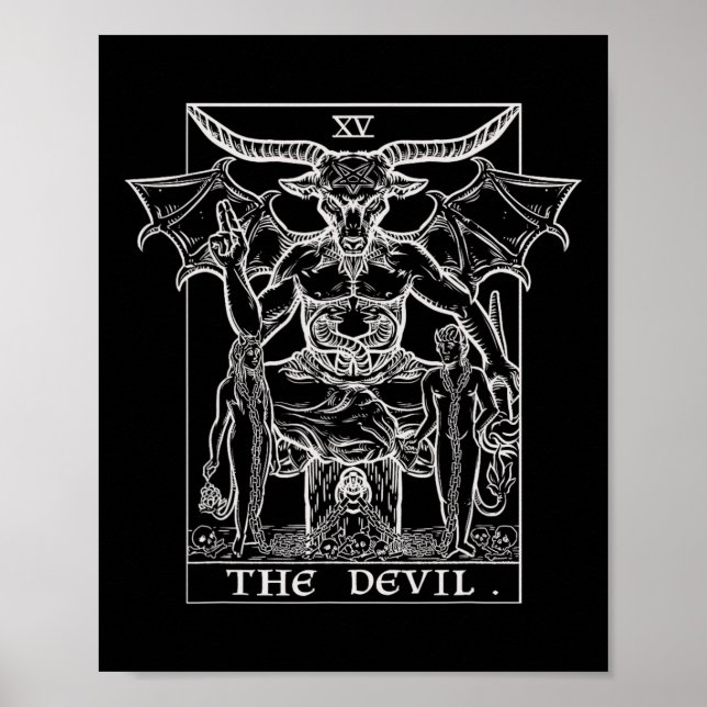 The Devil Tarot Card Phomet Gothic Halloween Satan Poster (Front)