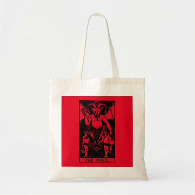 The Devil Tarot Card Tote Bag (Front)