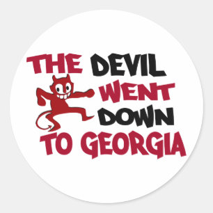 The Devil Went Down to Georgia Classic Round Sticker