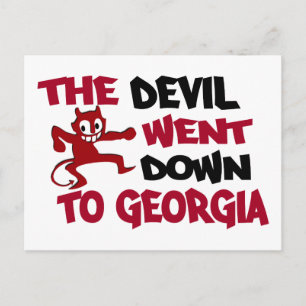 The Devil Went Down to Georgia Postcard