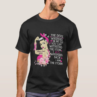 The devil whispered in my ear breast cancer awaren T-Shirt