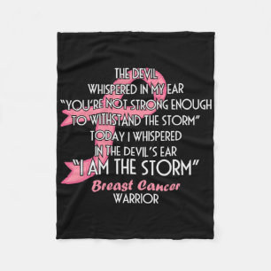 The Devil Whispered In My Ear I Am The Storm - Bre Fleece Blanket