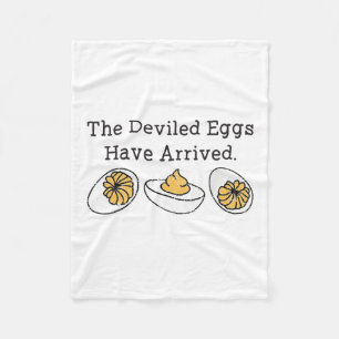 The Deviled Eggs Have Arrived Thanksgiving Deviled Fleece Blanket