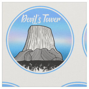 The Devil's Tower national Monument Fabric